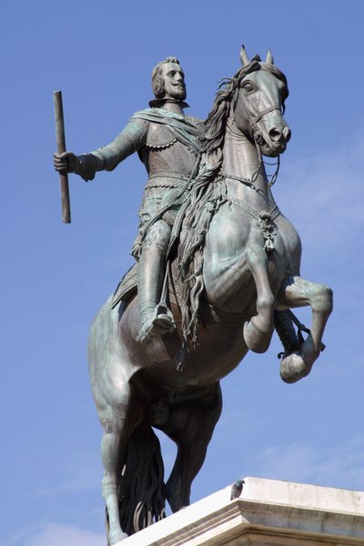 Reiterstatue von Philipp IV. (1605-65) König von Spanien, gegossen in Bronze von Tacca (Bronze) von Diego Velázquez